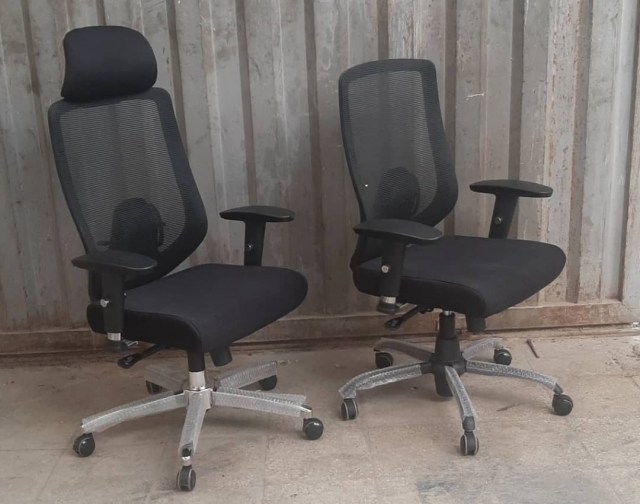 chair with mesh at back